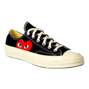Converse x Comme des Garçons low top black sneakers (9W, EUR 40)